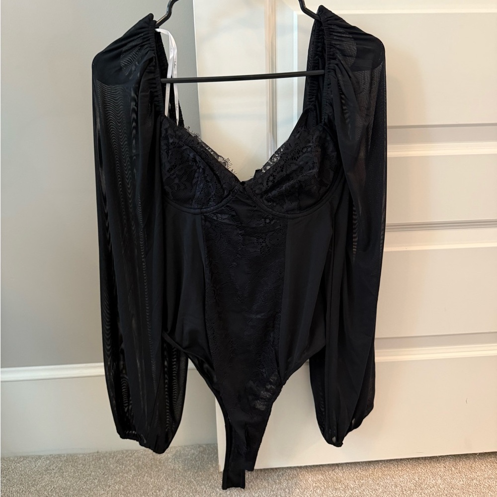 Elegant Black Lace Bodysuit from Lulus